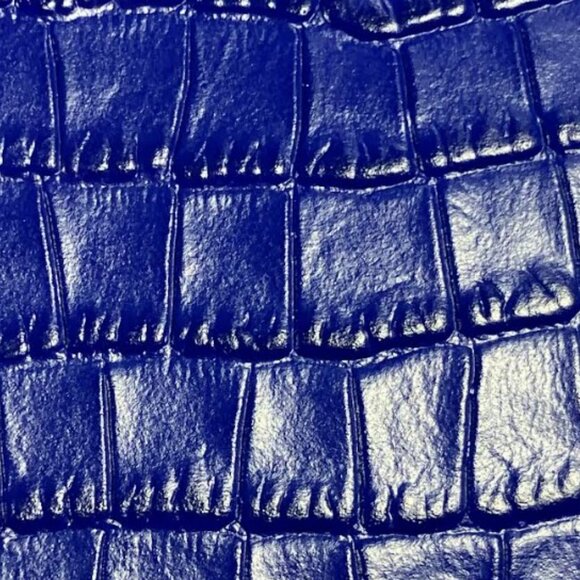 Rebecca Minkoff Love Mock Croc Embossed Leather Crossbody Bag Cobalt Bue NWOT - Picture 8 of 10